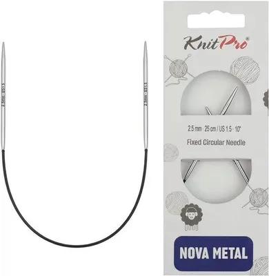 Productafbeelding van Metaal rondbreinaalden (25 cm, 2,50) voor breiprojecten