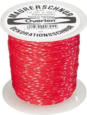 Produktbild von Maurerschnur PP 1,3mm 100m rot Overmann