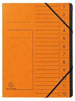 Image de Exacompta 541204E Classeur à levier - 12 compartiments, A4, carton Colorspan, orange
