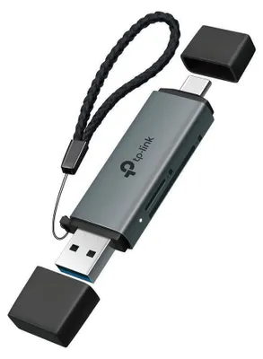 Produktbild von TP-Link UA430D, MicroSD (TransFlash), SD, Schwarz, 200 Mbit/s, USB 3.1, 75 mm, 22,9 mm