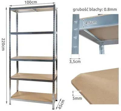 Obrázek produktu pro Skladový regál 220x100x45 Pro-Tech TOOLS 75165