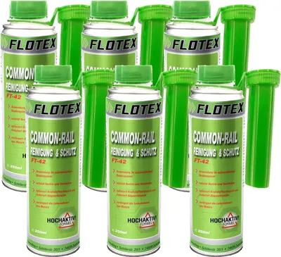 Produktbild von Flotex Diesel Common-Rail Reinigung & Schutz, 6 x 250ml Systemreiniger Additiv