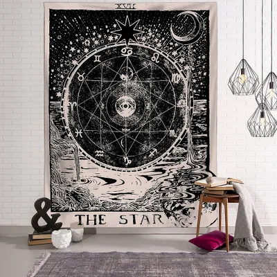 Produktbild von 200cmx 150cm Wandteppich, Makata, Wandschal, Natur, Wanddekoration, weiches Material, Teppich für Wohnzimmer, Schlafzimmer, Yogamatte, Picknickdecke, Wanddekoration, Farbe 32
