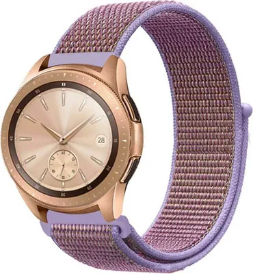Produktbild von Strap-it Samsung Galaxy Watch 42mm Armband Nylon (Lila)