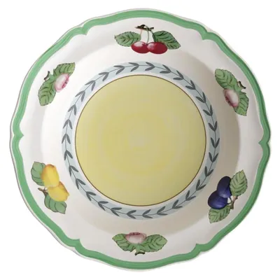 Produktbild von Suppenteller French Garden Weiß/Bunt, Spülmaschinenfest, Mikrowellensicher, Teller, Speiseteller, Essteller, Suppenschüssel, Premium Porzellan