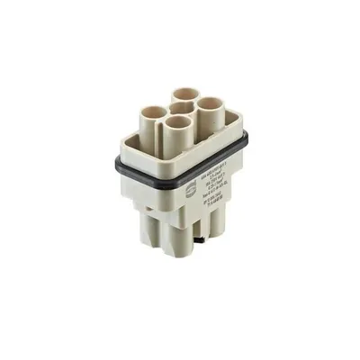 Produktbild von HARTING Han Q4/2 Stifteinsatz (M) Axialschraub- / Quick-Lock-Anschluss, 6-polig 4/2+PE 400V/690V - 250V Steuerkontakt,