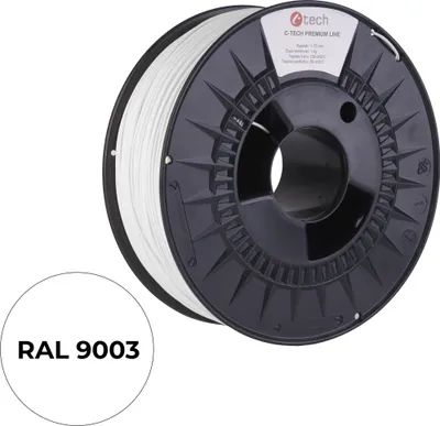 Obrázek produktu pro C-TECH filament PREMIUM LINE ABS dopravní bílá RAL9003