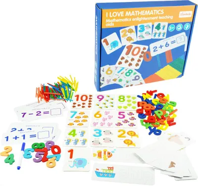 Image de Cartes mathématiques et linguistiques pour apprendre à compter et à lire les lettres