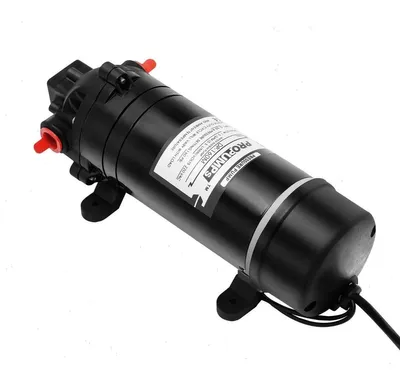 Produktbild von Membran-Wasserpumpe - Selbstansaugende Druckerhöhungspumpe - 120W 220V EU-Stecker - Fördermenge 5,1–5,5 l/min - Max. Druck 160 psi 11 bar - Saughöhe 1 m - Schwarz