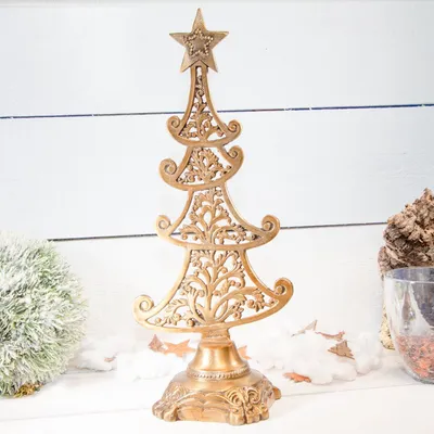 Produktbild von Tannenbaum, Weihnachtsbaum, Weihnachten |Messing, Gold| H51,0xB22,0cm