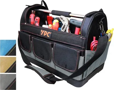 Produktbild von Wasserdichte Werkzeugtasche, grau/schwarz, 45x35x23cm, 20kg Tragfähigkeit