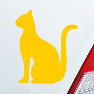 Produktbild von Auto Aufkleber Heilige Katze Holy Cat Heilig Ägypten Egypt Car 10x12 cm Gelb Sticker Heckscheibenaufkleber