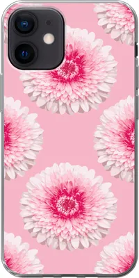Produktbild von MuchoWow® Handyhülle Schutzhülle Hülle für Telefoonhoesje iPhone 12 Mädchen - Blume - Rosa - Muster - Mädchen - Kinder - Kinder Silikon Softcase Handy Hülle - Schutzhülle