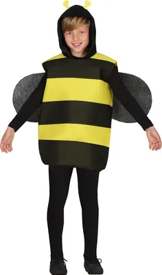Produktbild von FIESTAS GUIRCA Hummel Karneval Kostüm Mädchen oder Jungen Schwarz & Gelb Gestreifte Biene Faschings Kostüm Kinder Jungen & Mädchen 5-6 Jahre