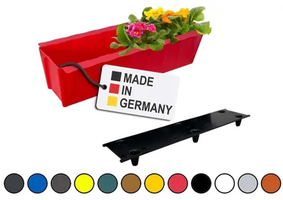 Produktbild von BURI Euro-Paletten Blumenkästen-Einsätze inkl. Bewässerungsmatte | 37,3cm | Pflanzkasten für Europalette Palette | Balkonkasten | Blumentopf | aus stabilen Kunststoff | Germany