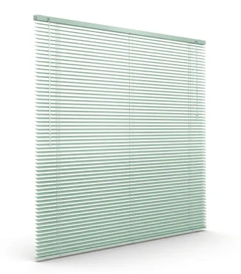 Produktbild von Aluminium Jalousie, 130 x 130 cm, mondschein-grün matt Sichtschutz & Sonnenschutz, robust, feuchtigkeitsbeständig, einfache Montage Victoria M.