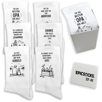 Produktbild von epicsocks Opa Freude Socken in 37-41 im