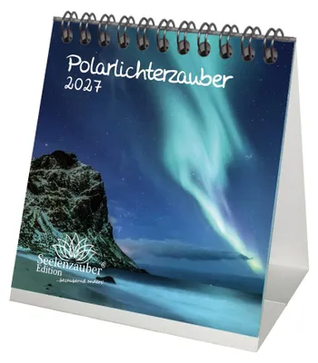 Produktbild von Polarlichterzauber Tischkalender 10x10cm für 2027 Polar Nordlichter - Seelenzauber