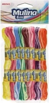 Produktbild von Stickgarn mehrfarbig 8 m, 8 St. (Schrein, Bastelartikel)