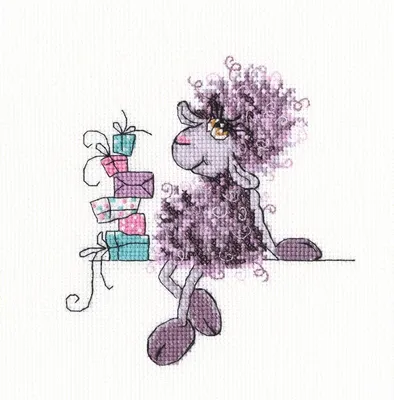 Image de RTO set de broderie au point de croix compté "Wish you get everything you-want" C241, 13x14 cm