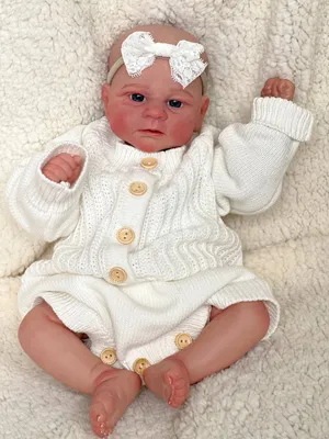 Produktbild von 46cm Elijah Neugeborene bereits gemalt Fertige Puppe Premie Baby Reborn Puppe Lebensechte Hohe Qualität Genesis handgemalte Puppe,