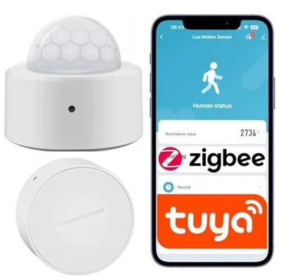 Zdjęcie produktu dla Czujnik ruchu zigbee 3.0 pir na baterie alarm domotyka