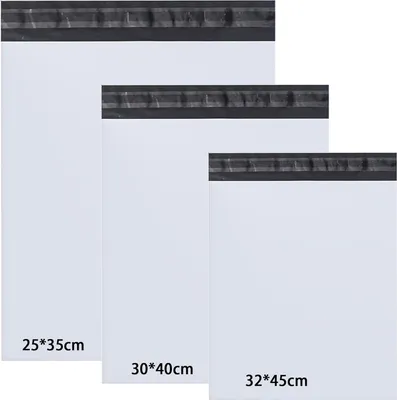 Produktbild von Versandtaschen 25 x 35 cm 30 x 40 cm 32 x 45 cm - Selbstklebend und undurchsichtig - Für Kleidung und Schuhkartons - 3 gemischte Größen - 30 Stück