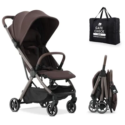 Imagen del producto de Deryan Air Buggy - Cochecito para avión - 8 kg - Bolsa integrada - Chocolate