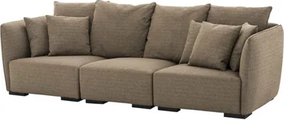 Produktbild von Casa Padrino Designer 3er Sofa Braun - Luxus Hotel Möbel