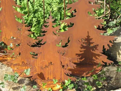 Produktbild von Edelrost Tannenbaum auf Platte Tannenbaum - 55 cm