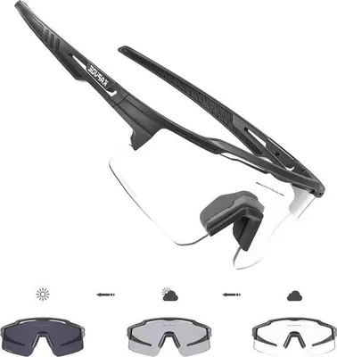 Produktbild von Famanu Sonnenbrille mit photochromatischer UV400 Schutz - Sportbrille für Männer und Frauen - Ideal für Radfahren, Baseball, Golf
