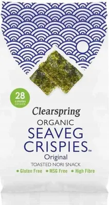 Produktbild von Algenchips Glutenfrei 4g - Clearspring Naturriegel
