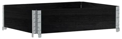 Obrázek produktu pro Vyvýšený květináč z dřeva, rozměry 80 x 60 cm, stohovatelný, černý