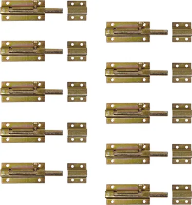 Immagine prodotto di Alberts 835613 Scrocco con maniglia a pomello, zincato, passivato a film spesso, occhiello fisso, 70 x 110 mm, set da 10