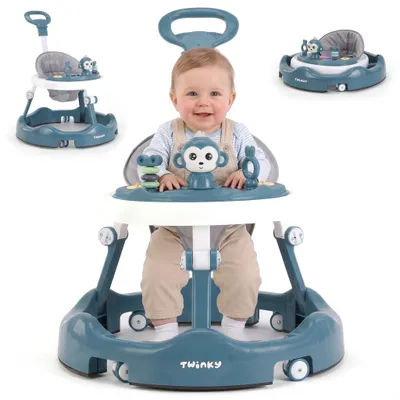 Image de Trotteur Twinky® bleu azur | Trotteur avec ensemble de jeux et accessoires pour un apprentissage ludique et en toute sécurité | avec tapis de sol et poignée