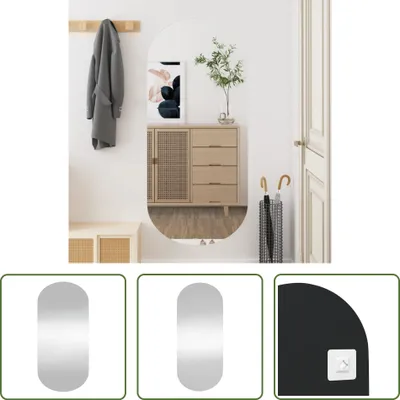 Produktbild von The Living Store Wandspiegel 45x100 cm Glas Oval