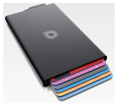 Produktbild von RFID Blocker Kartenetui - Aluminium Karten Schutzhülle - NFC RFID Abschirmung - Kreditkartenhülle - für bis zu 6 Karten, kompakt und stabil - sichere Aufbewahrung - schwarz