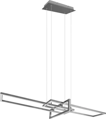 Produktbild von LED-Pendelleuchte - Nickel matt - Metall - 1-flammig - 110 x 150 cm - dimmbar