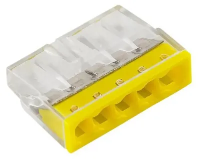 Produktbild von Schnellverbinder 5x 2,5mm2 gelb E.4183T /100 Stück/