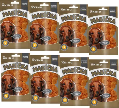 Obrázek produktu pro Akinu MASÍČKA Kuřecí chipsy pamlsek pro psy 8 x 75 g