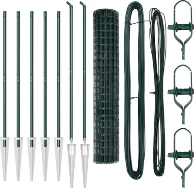 Produktbild von Möbel Euro Zaun mit 7 Spike-Posts 1,5x10 m feuerverzinkter Stahl grün - Metallzäune 3350566