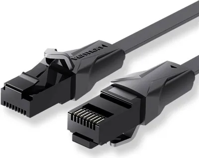 Obrázek produktu pro Vention plochý propojovací kabel Cat.6 UTP 25 m černý