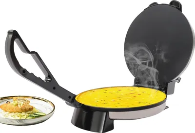 Zdjęcie produktu dla Roti maker, moc 1500 W, średnica 10 cali, regulowana temperatura, podwójne płyty grzejne, nieprzywierający materiał