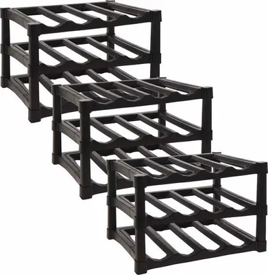 Produktbild von Excellent Houseware 4001164 Stehendes Weinregal f\u00fcr 36 Flaschen, 39 x 25 x 25 cm, 6 kg