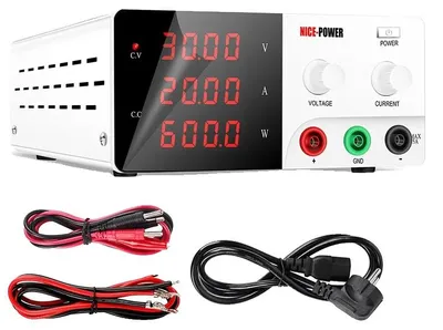 Produktbild von Einstellbares DC-Netzteil, 30V Ausgang, 10A Strom, 30V 20A weiß, 220V EU STECKER-a