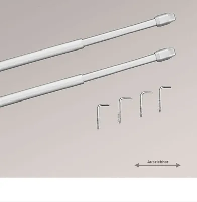 Produktbild von LYSEL® SET Vitragenstangen flachoval  Breite: 0.50cm Höhe: 1cm Länge: 100-160cm