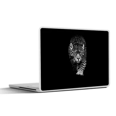 Produktbild von MuchoWow® Laptop Aufkleber Sticker Cover Tiere - Schwarz - Leopard - Weiß - Wild 30x21 cm - Sticker für Laptop - Selbstklebend