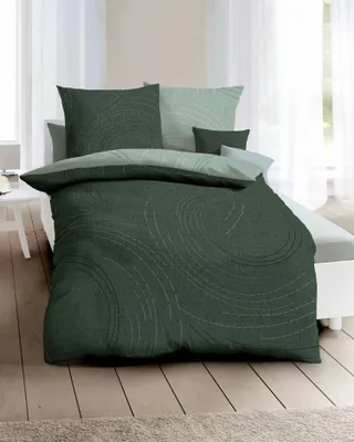 Produktbild von Kaeppel Mako Satin Wendebettwäsche Jaro 200x200 cm + 2x 80x80 cm Jade