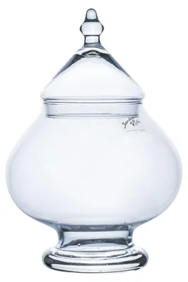 Produktbild von Bonboniere, Dekogefäß TIN mit Deckel, Glas, klar, H. 25cm Ø 15cm  Sandra Rich