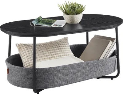 Produktbild von VASAGLE Couchtisch, Beistelltisch, moderner mit Stoffkorb, Wohnzimmer